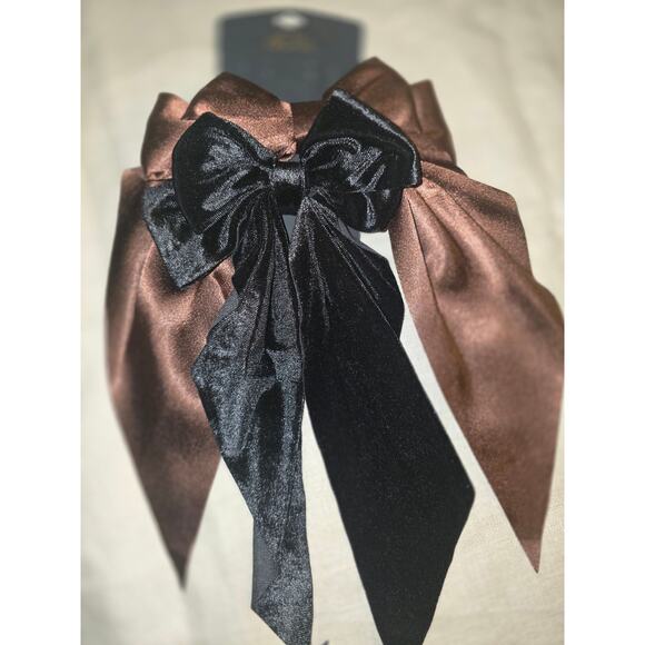 NwT Noir Hair Barrette Bows Large - Picture 1 of 4